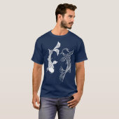 T-shirt Yin Yang Fish Koi Fish (Devant entier)