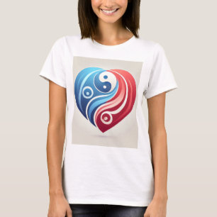 T-shirt Yin Yang Heart - Harmonie en amour Graphique T-Shi