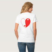 T-shirt Yin Yang Heart Love Design – Balance & Harmony (Dos entier)
