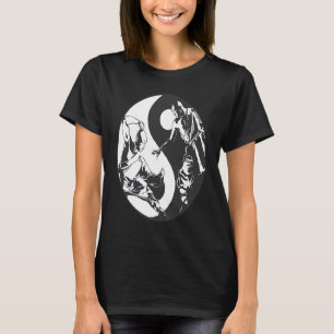 T-shirt Yin Yang Inspiré Bouddhiste Spar Taekwondo
