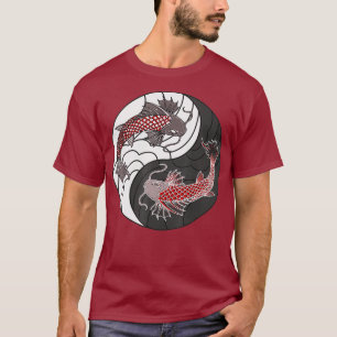 T-shirt Yin Yang Japonais Koi Poisson