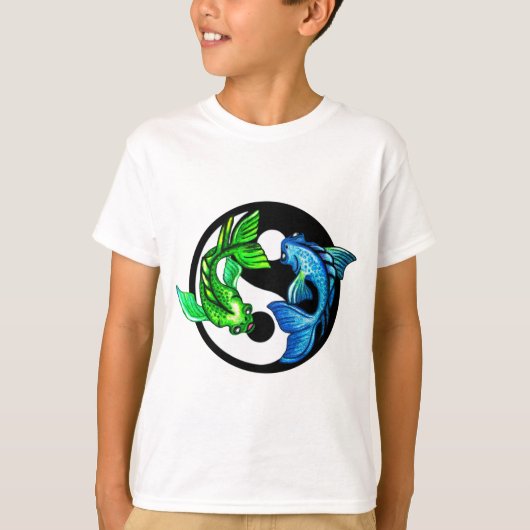 T-shirt Yin-Yang Koi Design (Devant)