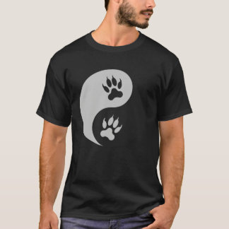 T-shirt Yin Yang Lion Paw Lion Predatory Cat Africa