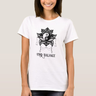 T-shirt Yin Yang Lotus Trouver un équilibre