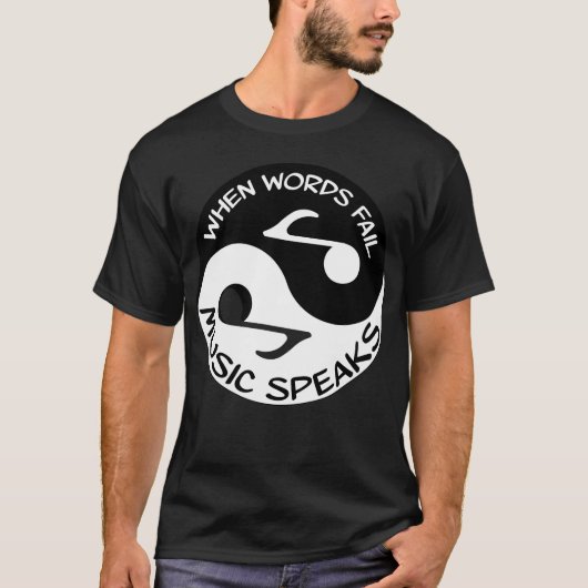 T-shirt Yin yang Music Yinyang words (Devant)