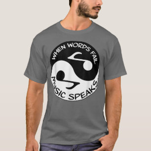 T-shirt Yin Yang MusicGraphic Tee Zen Guitar Piano 3529