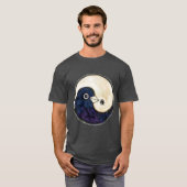 T shirt Yin Yang ontwerp vredesduiven (Voorkant volledig)