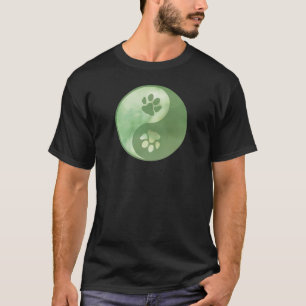 T-shirt Yin Yang Paw Green