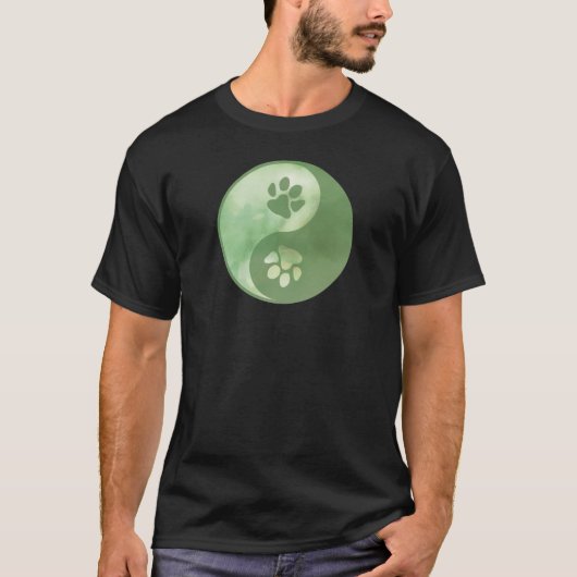 T-shirt Yin Yang Paw Green (Devant)