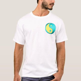 T-shirt Yin-Yang, poche, bleu et bleu de lt