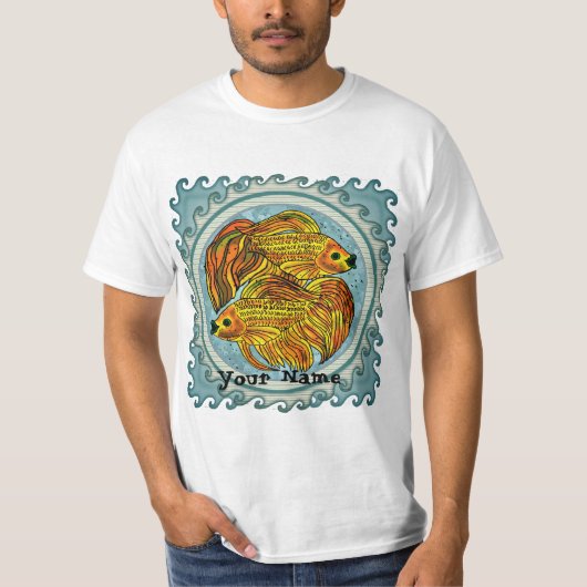 T-shirt Yin Yang Poisson Rouge (Devant)