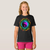 T-shirt Yin Yang Psychedelic Rainbow Tattoo (Devant entier)