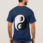 T-shirt Yin Yang sur bleu-foncé (Dos)