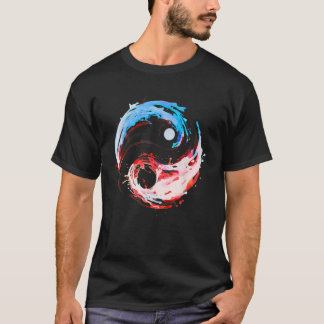 T-shirt Yin Yang Tai Chi Méditez l'harmonie chaude et froi