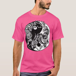 T-shirt Yin Yang Tiger Dragon