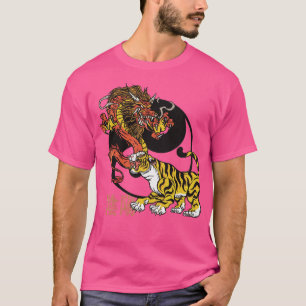 T-shirt Yin Yang Tiger Tiger Dualisme chinois antique