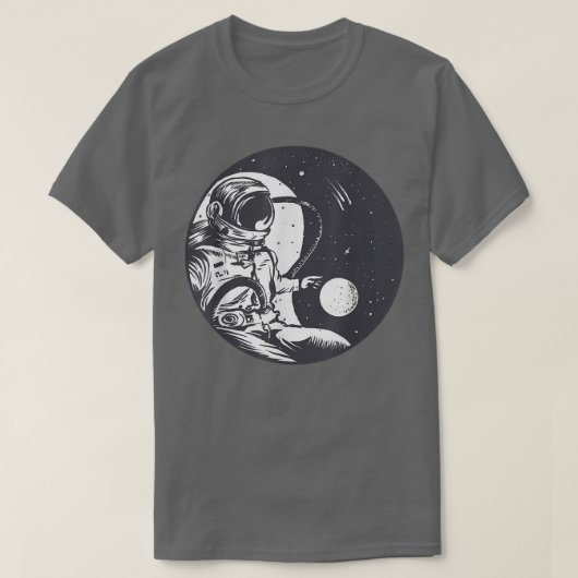 T-shirt Ying Yang Astronaut Stellaire - Astral Design Cosm (Design devant)