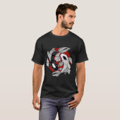 T-shirt ying yang carpe (Devant entier)