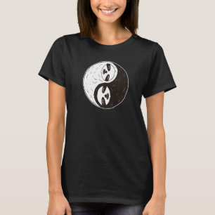 T-shirt Ying Yang Équilibre Japonais Mignon Fente Fente