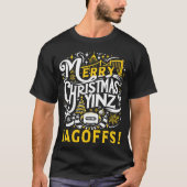 T-shirt Yinz Jagoff Noël Pittsburgh Cadeau (Devant)