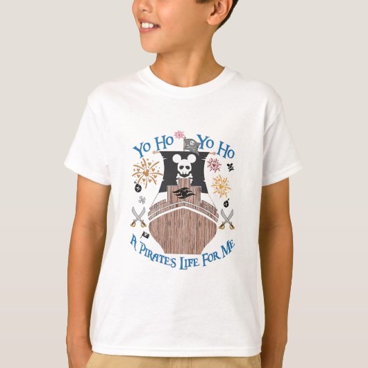T-shirt Yo Ho Pirate Cruise A Pirate's Life For Me Family (Devant)
