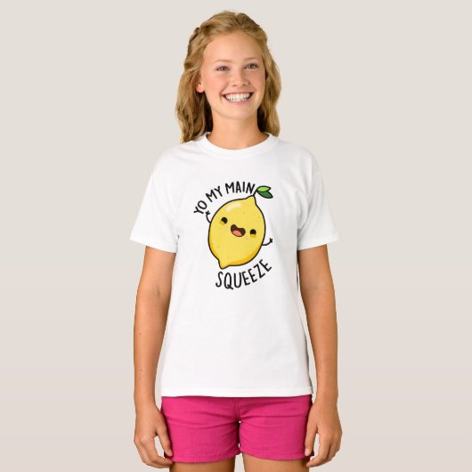 T-shirt Yo Ma Squeeze Principale Funny Pun citron (Devant entier)