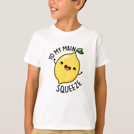 T-shirt Yo Ma Squeeze Principale Funny Pun citron (Devant)