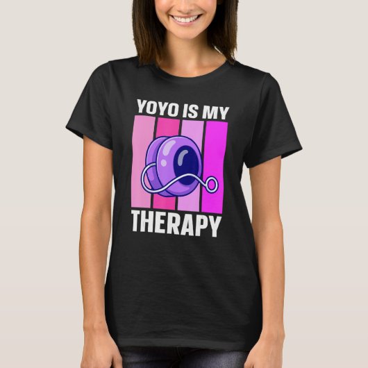 T-shirt Yo Yo Est Mon Thérapie Rétro Yo Yo Yo (Devant)