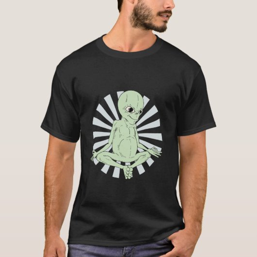 T-shirt Yoga Alien Namasté (Devant)