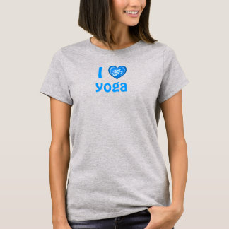 T-shirt Yoga Amour Coeur Om Bleu