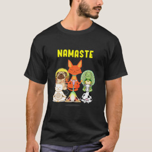 T-shirt Yoga Animaux Namaste Cute Animal Yoga Pose Yoga An