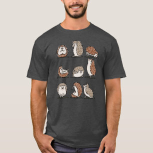 T-shirt Yoga au hérisson amis drôles