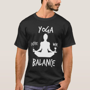 T-shirt Yoga Balance Vin Et Café Yoga Bouillon Fabriqué