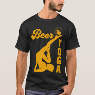 T-shirt Yoga Beer Yoga Beer Drinker Funny Beer Yoga