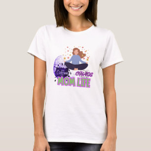 T-shirt Yoga Café Chaos – Vie de Maman