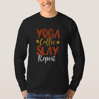 T-shirt Yoga Café Détruire Répéter Maman de Fitness Sorori