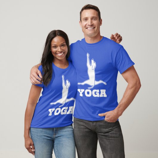 T-shirt Yoga Chien Chien Spagat Méditation ami garçon garç (Unisexe)