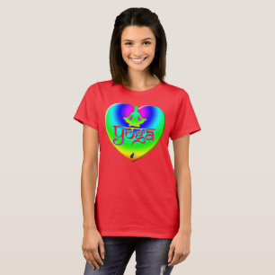 T-Shirt Yoga Cœur aux Intentions Arc-en-Ciel
