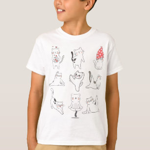T-shirt Yoga de chat