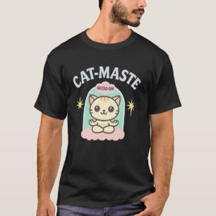 T-shirt Yoga de chat méditation drôle zen chaton miaou Om