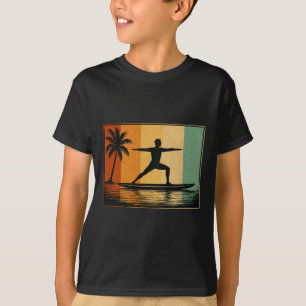T-shirt Yoga de planche de paddle debout pour hommes Surf