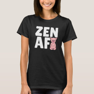 T-shirt Yoga de porc méditant Zen AF