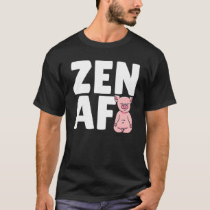 T-shirt Yoga de porc méditant Zen AF