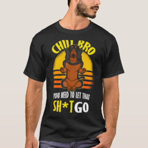 T-shirt Yoga de teckel détendu frère
