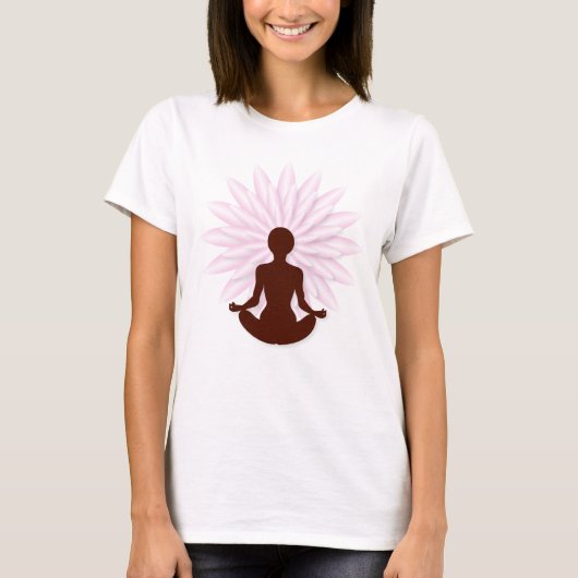 T-shirt Yoga de Young girl practising (Devant)