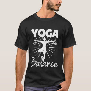 T-shirt Yoga Équilibre Vin Et Café Femme Graphique