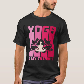 T-shirt Yoga est ma thérapie Retro Vintage Yoga Zen Medita
