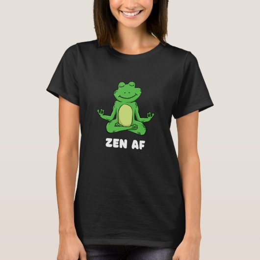 T-shirt Yoga Frog Zen AF Méditant Calme Animaux relaxants (Devant)