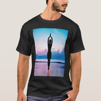 T-shirt Yoga Girl Female Sun Salutation Meditation Chakra 