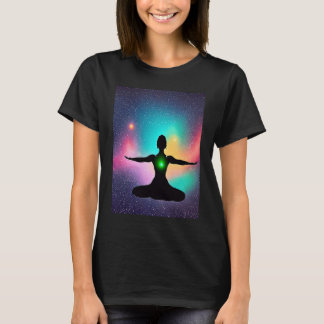 T-shirt Yoga Girl Female Sun Salutation Meditation Chakra